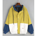 cambioprcaribe Yellow & White / XXL Vintage Windbreaker Jacket