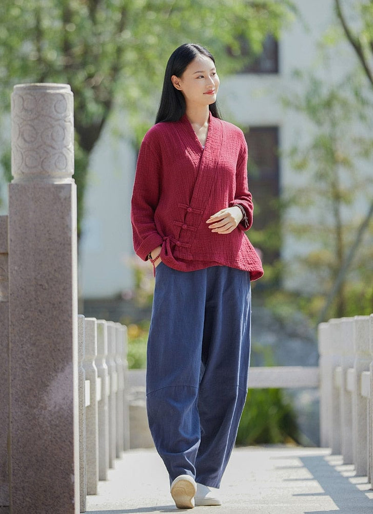 cambioprcaribe Yoko Cotton Linen Cardigan | Zen