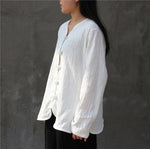 Zen V-Neck Linen Shirts  | Zen