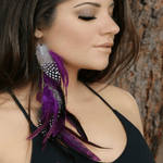 cambioprcaribe A1 Gypsy Style Feather Earrings