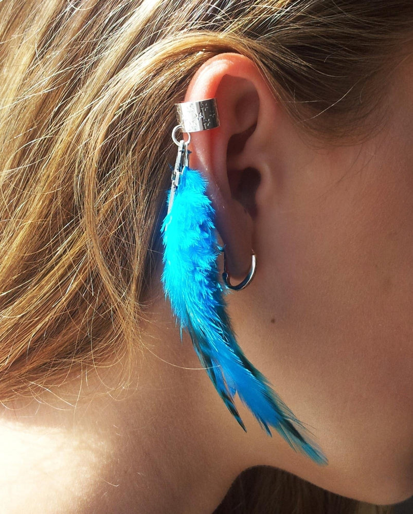 cambioprcaribe A11 Extra Long Feather Earrings