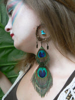 cambioprcaribe A13 Extra Long Feather Earrings