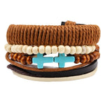 cambioprcaribe Allyra 4 Pieces Set Leather Bracelet