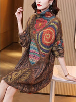 cambioprcaribe Anilu Knitted Turtleneck Sweater Dress