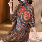 Anilu Knitted Turtleneck Sweater Dress