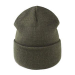 cambioprcaribe Army Green Knitted Autumn Beanie Hats