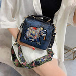 cambioprcaribe Bags Blue / 18cmx16cmx8cm Tori Vintage Embroidered Elephant Bag