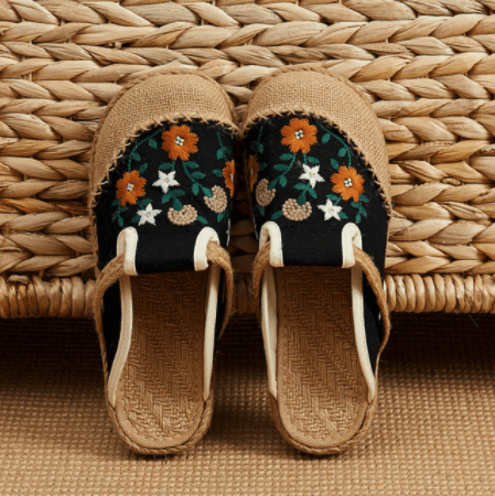 cambioprcaribe BLACK / 6.5 Nina Bonina Hemp & Cotton Loafers