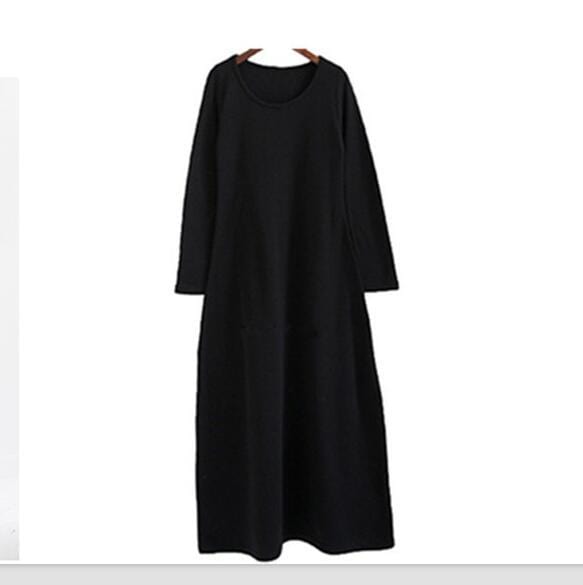cambioprcaribe Black / M Dalia Long Sleeve Warm Maxi Dress