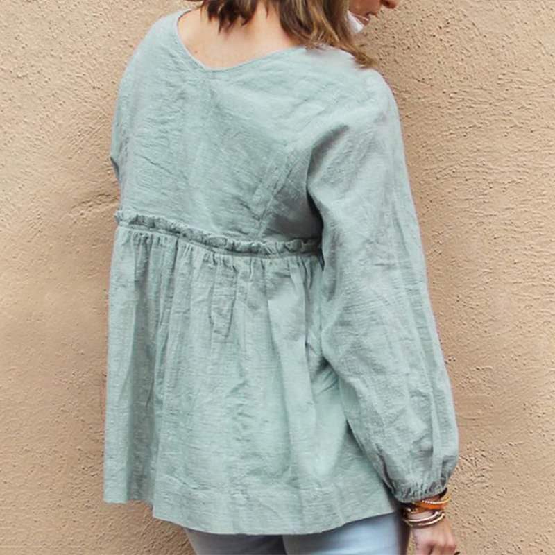 cambioprcaribe Blouse Lexi Vintage Ruffled Blouse