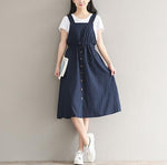 cambioprcaribe blue / M Linda Summer Short Overall Dress