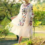 cambioprcaribe Bohemian Floral Midi Dress