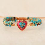 cambioprcaribe Bracelet Turquoise Juniper Heart Charm Bracelets
