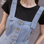 cambioprcaribe Button Up Denim Overall Dress