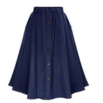 cambioprcaribe Deep blue / One Size Hanna Streetwear Midi Denim Skirts