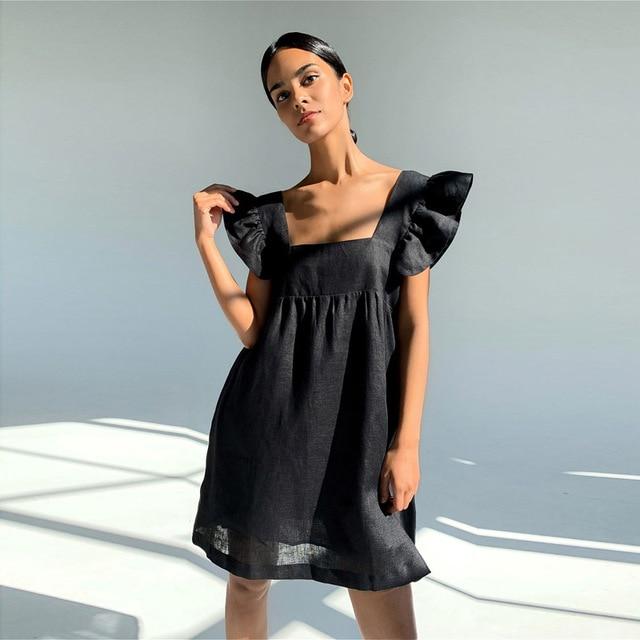cambioprcaribe Dress Black / S Octavia Butterfly Sleeve Mini Dress