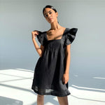 cambioprcaribe Dress Black / S Octavia Butterfly Sleeve Mini Dress