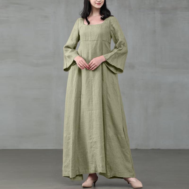 cambioprcaribe Dresses Green / XL Medieval Square Collar Maxi Dress