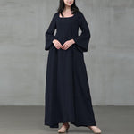 cambioprcaribe Dresses Navy / XL Medieval Square Collar Maxi Dress