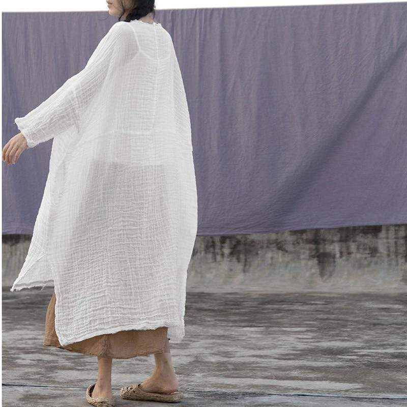 cambioprcaribe Dresses Oversized White Cotton Shirt | Lotus