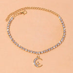 cambioprcaribe Gold Silver 925 Sterling Moon Anklet