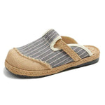 cambioprcaribe Gray / 8.5 Striped Hemp & Cotton Shoes