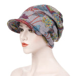 cambioprcaribe Gray Floral / One Size Beanie Cap