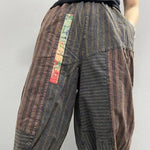 cambioprcaribe Grey / One Size / China Harajuku Loose Cotton Wide Pants