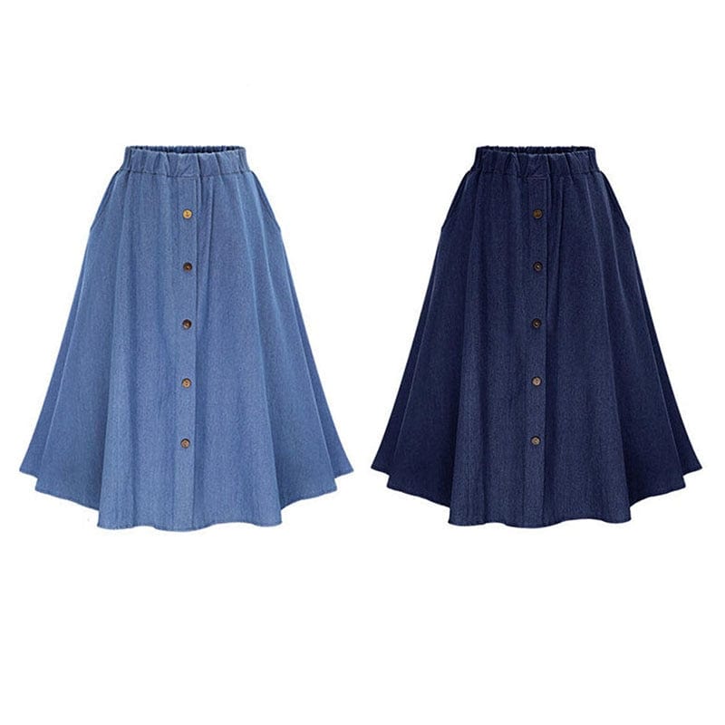 cambioprcaribe Hanna Streetwear Midi Denim Skirts