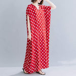 cambioprcaribe Kaftans Red / One Size Erin Polka Dot Kaftan Dress