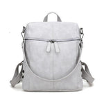 cambioprcaribe Light Grey / China / 26X30X11cm Korean Vegan Leather Backpack Tote