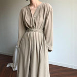 cambioprcaribe Maxi Dress Beige / One Size Vienna Vintage Pleated Dress