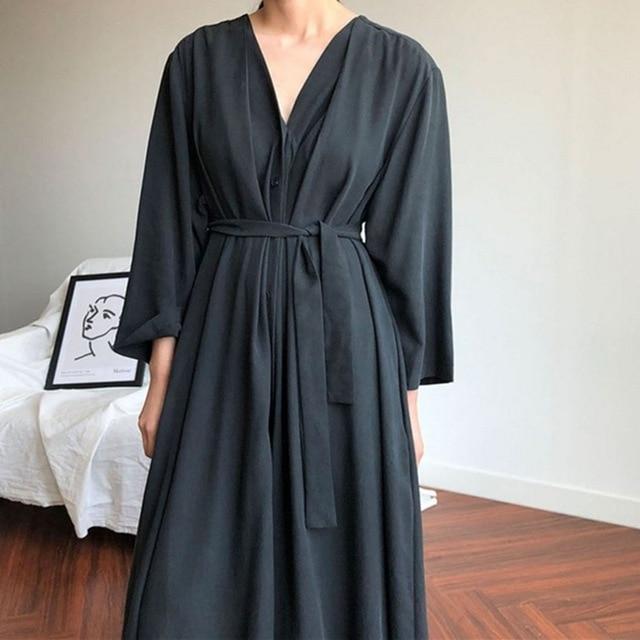 cambioprcaribe Maxi Dress Black / One Size Vienna Vintage Pleated Dress