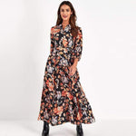 cambioprcaribe Maxi Dress Multicolor Floral / S Jenna Boho Vintage Shirt Dress