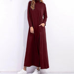 cambioprcaribe maxi Wine Red / s Harper Long Sleeve Maxi Dresses