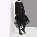cambioprcaribe Midi Dress Black Mesh Oversized Dress | Millennnials