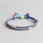 cambioprcaribe Multi Blue Tibetan Buddha Rope Bracelet