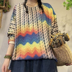 Harajuku Knitwear Printed Sweater