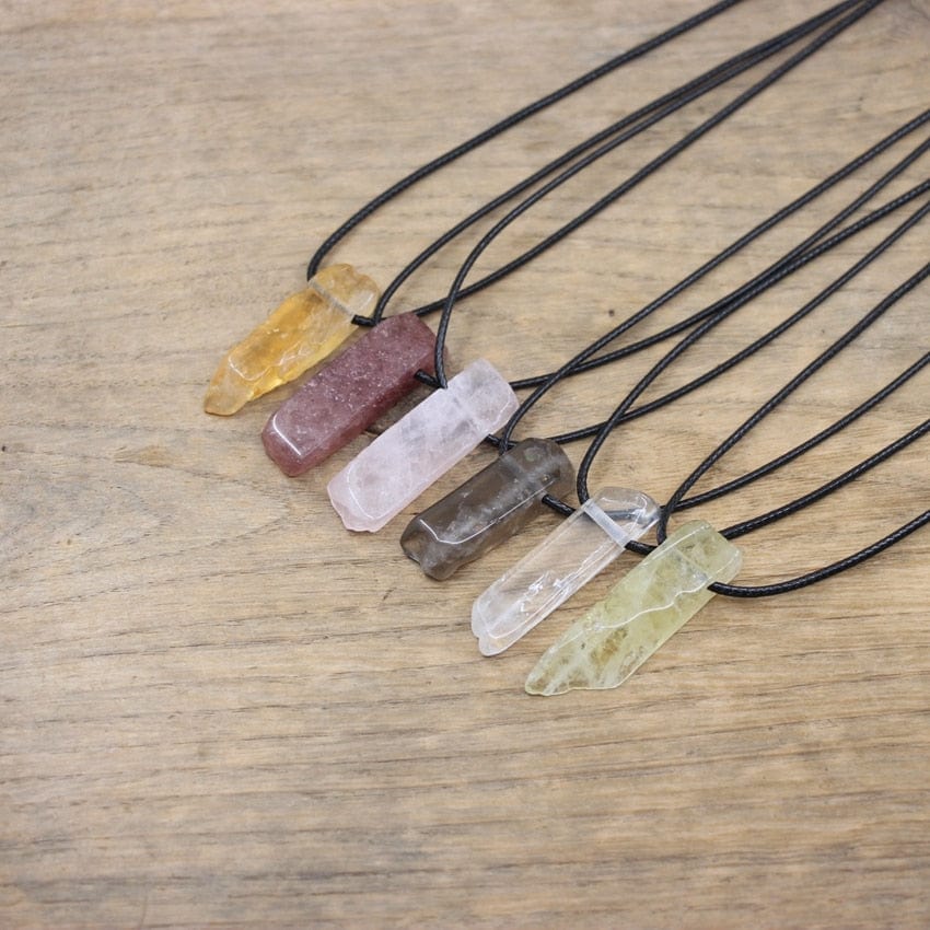 cambioprcaribe Natural Crystals Pendent Necklaces