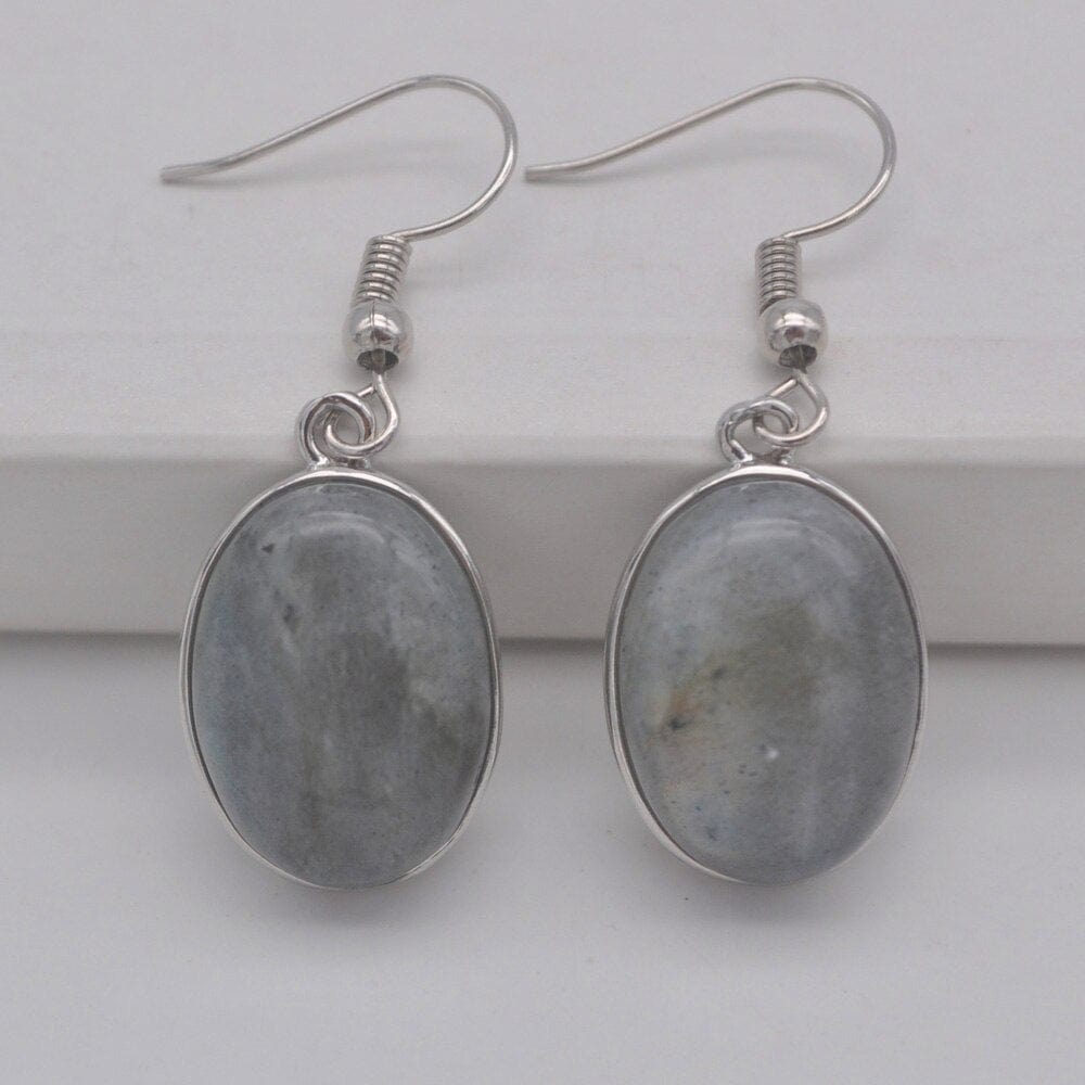 cambioprcaribe Natural Stone Oval Earrings