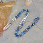 cambioprcaribe Necklace Blue Kyanite White Quartz Necklace