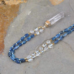 cambioprcaribe Necklace Blue Kyanite White Quartz Necklace