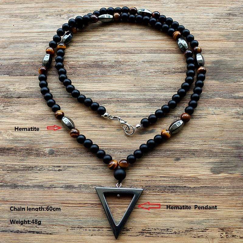 cambioprcaribe Necklace Tiger Eye & Hematite Beaded Necklace
