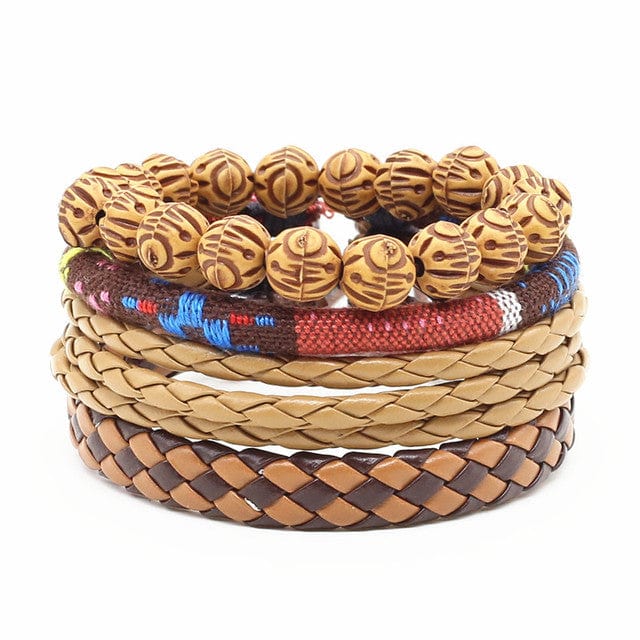 cambioprcaribe Nyishi Tribe Multi Layer Bracelet Set