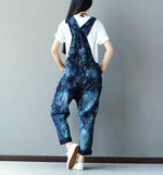 cambioprcaribe Overall Printed Loose Denim Rompers