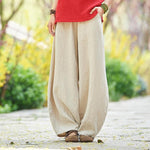 cambioprcaribe Pants Beige / L Sakura Wide Leg Linen Pants | Zen