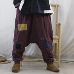 cambioprcaribe Pants Purple / One Size Oversized Patchwork Linen Pants | Zen