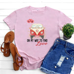 cambioprcaribe Pink / S Love Bus Printed T-Shirt