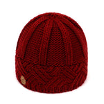 cambioprcaribe Red Retro Knitted Beanie Hat