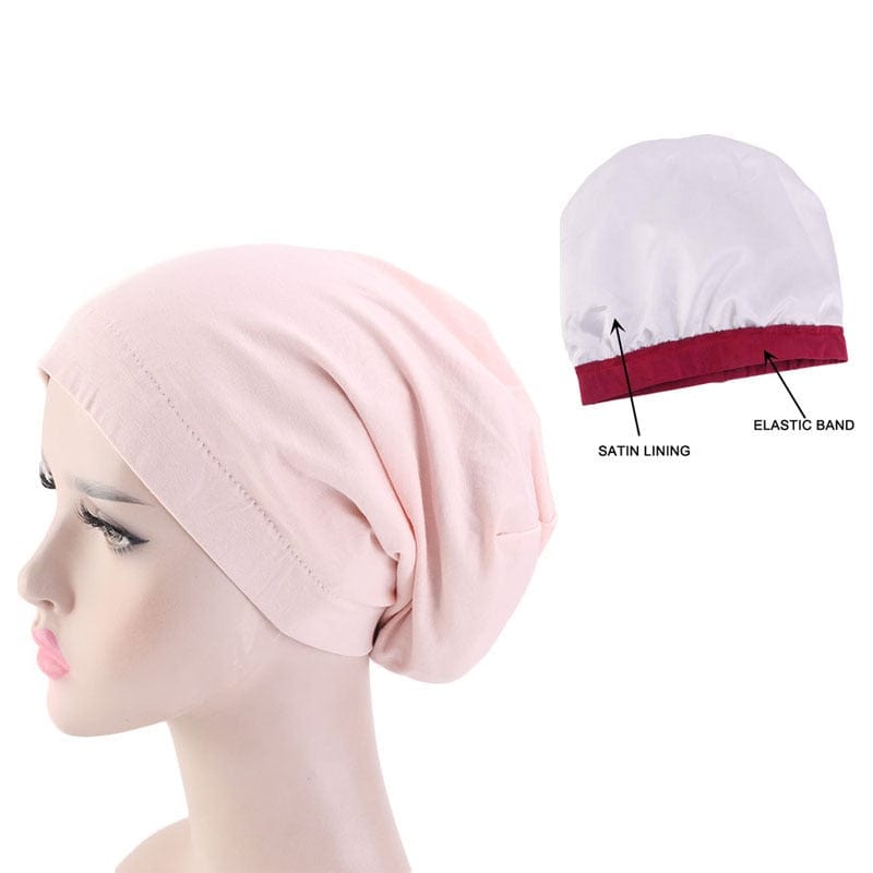 cambioprcaribe Shell Pink Double Layer Cotton Chemo Cap
